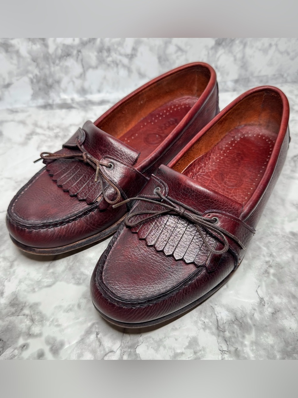 Vintage Quoddy Brown Kiltie Loafer Leather Slip On Men’s Size 8
